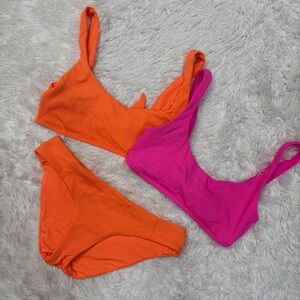 Becca by Rebecca Virtue Orange & Pink Bikini